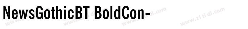 NewsGothicBT BoldCon字体转换